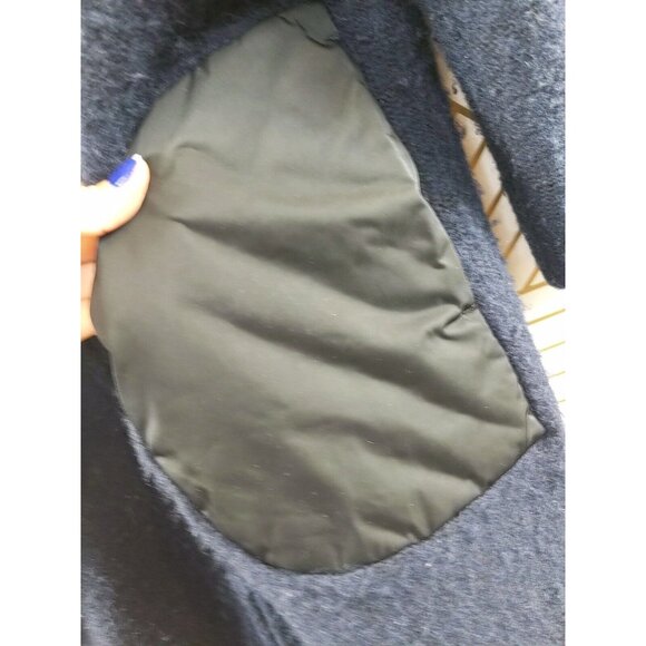 TSUMORI CHISATO Women's Navy Blue Coat Wool Ladies Zip Up Hooded Size 2 - Picture 12 of 13